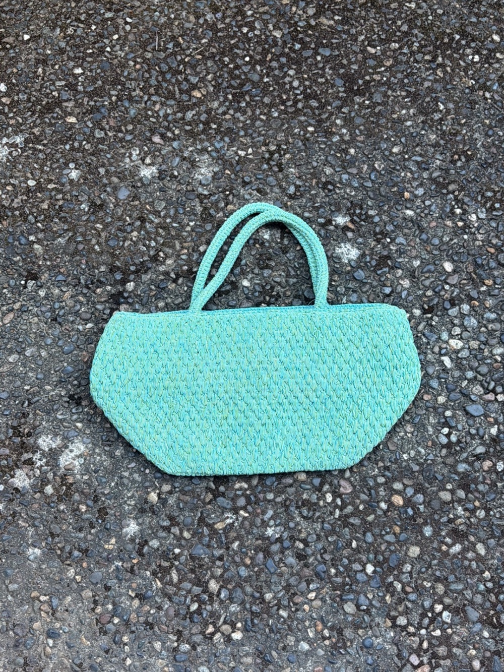 Liz Claiborne Mint Green Woven Shoulder Tote